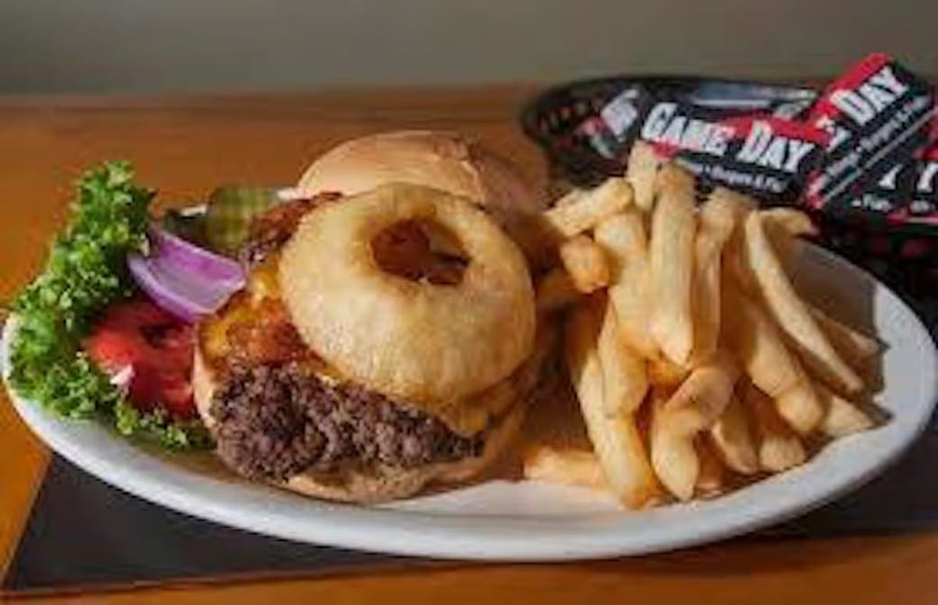 Off Side Burger Lunch.