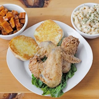 2 jumbo wings and 2 sides.